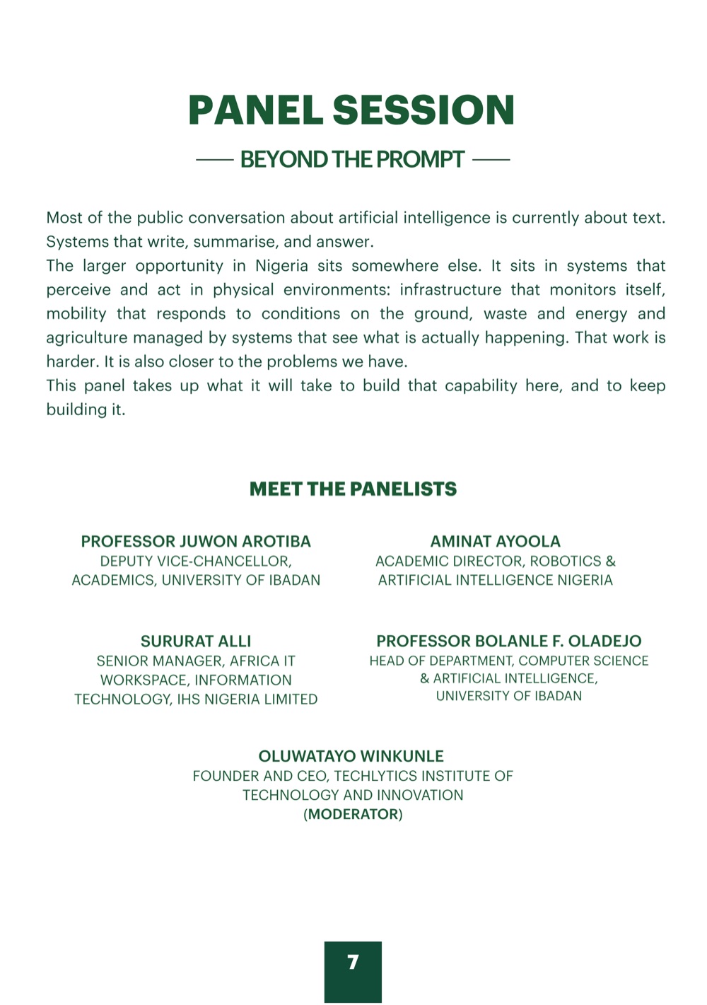 Panel session: Beyond the Prompt