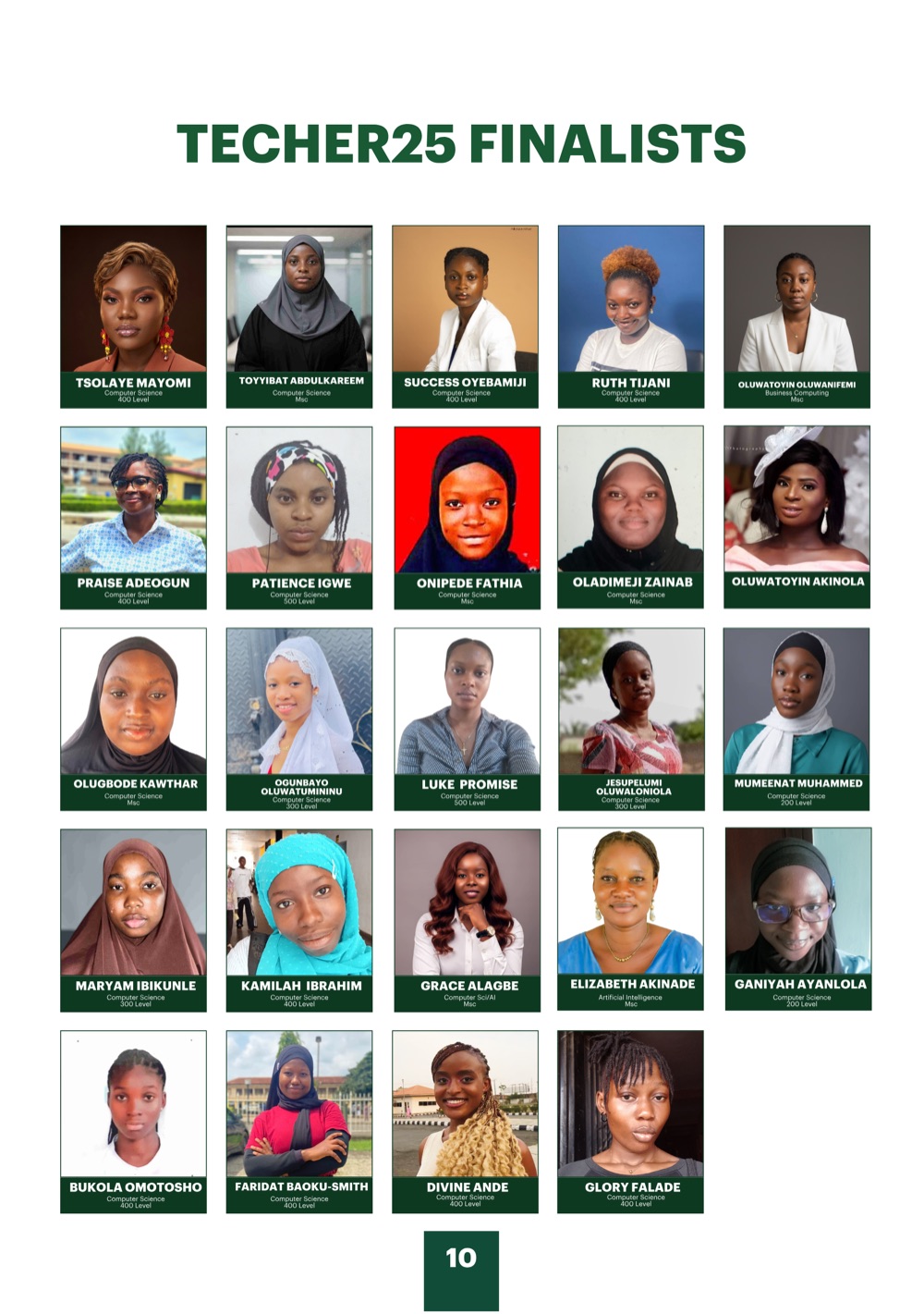 TechHER25 finalists